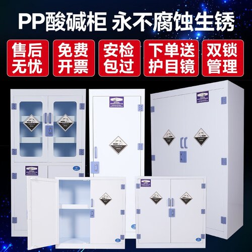 器皿柜安全柜试剂柜双锁pp药品柜酸碱柜实验室化学品柜危化防腐蚀