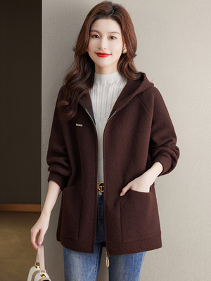 2025新款女士中长款外套春秋大码卫衣秋冬显瘦休闲棒球服秋季爆款