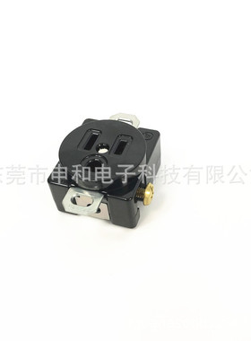 Panasonic松下工业插座WCF61115B输出机器用接地插座15A125V黑色