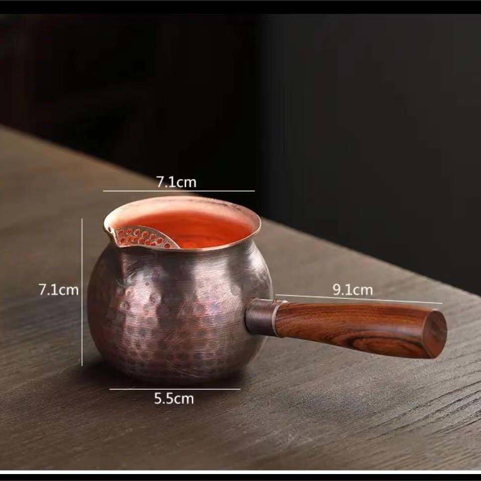 纯紫铜手工侧把加厚罐罐铜茶壶电陶炉家用公杯耐高温复古茶壶特价
