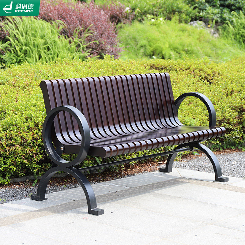 户外实木公园椅长椅室外小区广场休息复古木质防水靠背休闲长椅