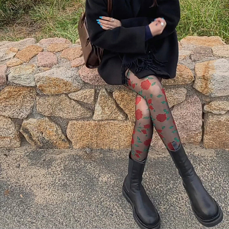 花纹丝袜性感诱惑玫瑰红花复古提花连裤袜女超薄透肉春夏季网红潮,女士内衣/男士内衣/家居服,连裤袜/打底袜,淘宝优惠券,粉丝福利购,淘宝优惠卷