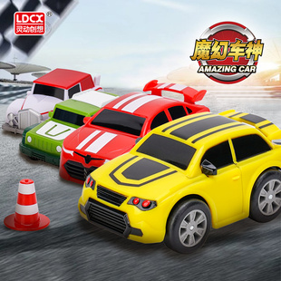 灵动创想魔幻车神w玩具惯性滑行迷你小汽车韩国版对决套装礼物