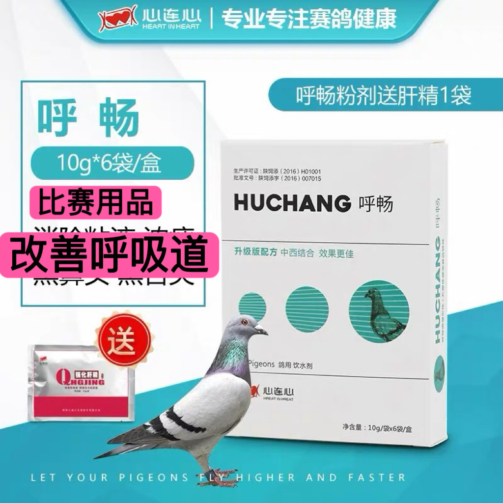 心连心鸽用呼畅赛鸽用品信鸽鹦鹉鸟繁殖期改善畅通呼吸鸽子保健品