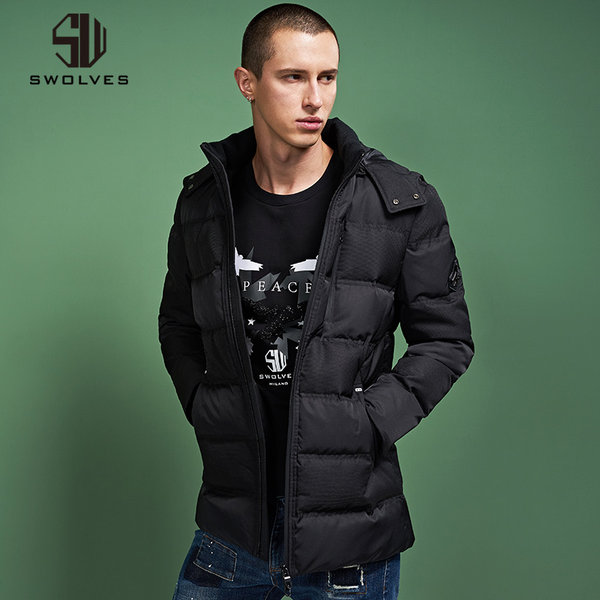 七匹狼旗下 圣沃斯 男式中长款羽绒服 ￥339包邮（￥639-300）