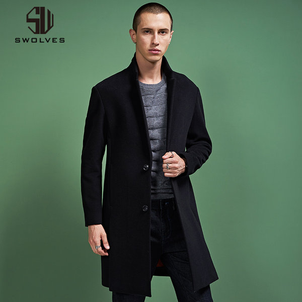 七匹狼旗下 圣沃斯 男式长款羊毛呢大衣外套 天猫优惠券折后￥319包邮（￥619-300）