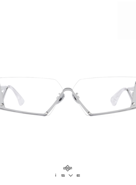 iSVE半框镶嵌设计高级窄框装饰素颜镜 时尚潮流原创光学镜DS24507