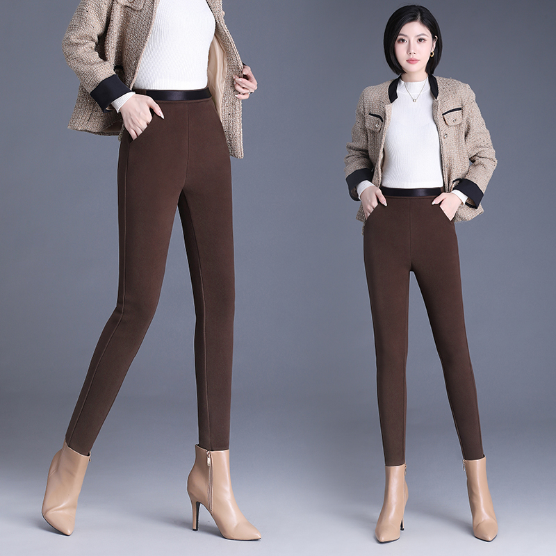 高腰外穿打底裤女春秋冬2025新款弹力紧身中年妈妈铅笔小脚裤