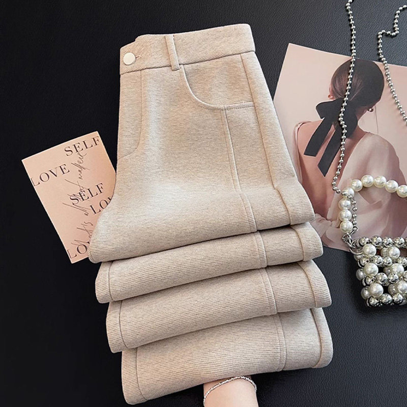 阔腿裤女秋冬季2025新款高腰加绒通勤修身宽松休闲裤直筒裤,女装/女士精品,休闲裤,淘宝优惠券,粉丝福利购,淘宝优惠卷