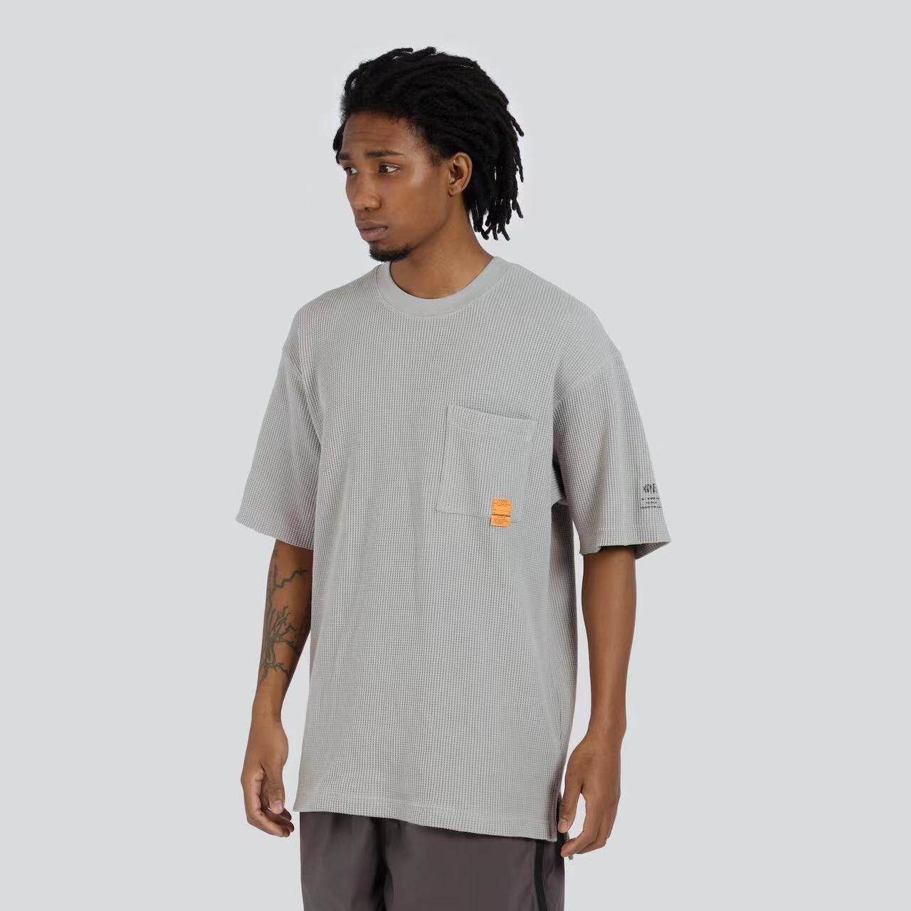 madness waffle pocket tee日系余文乐同款华夫格短袖t恤潮牌港风