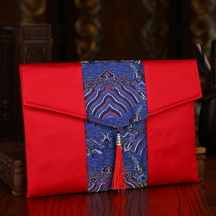 高档布艺礼袋特大号可装3W-6万元红包通用新年结婚利是封企业奖金