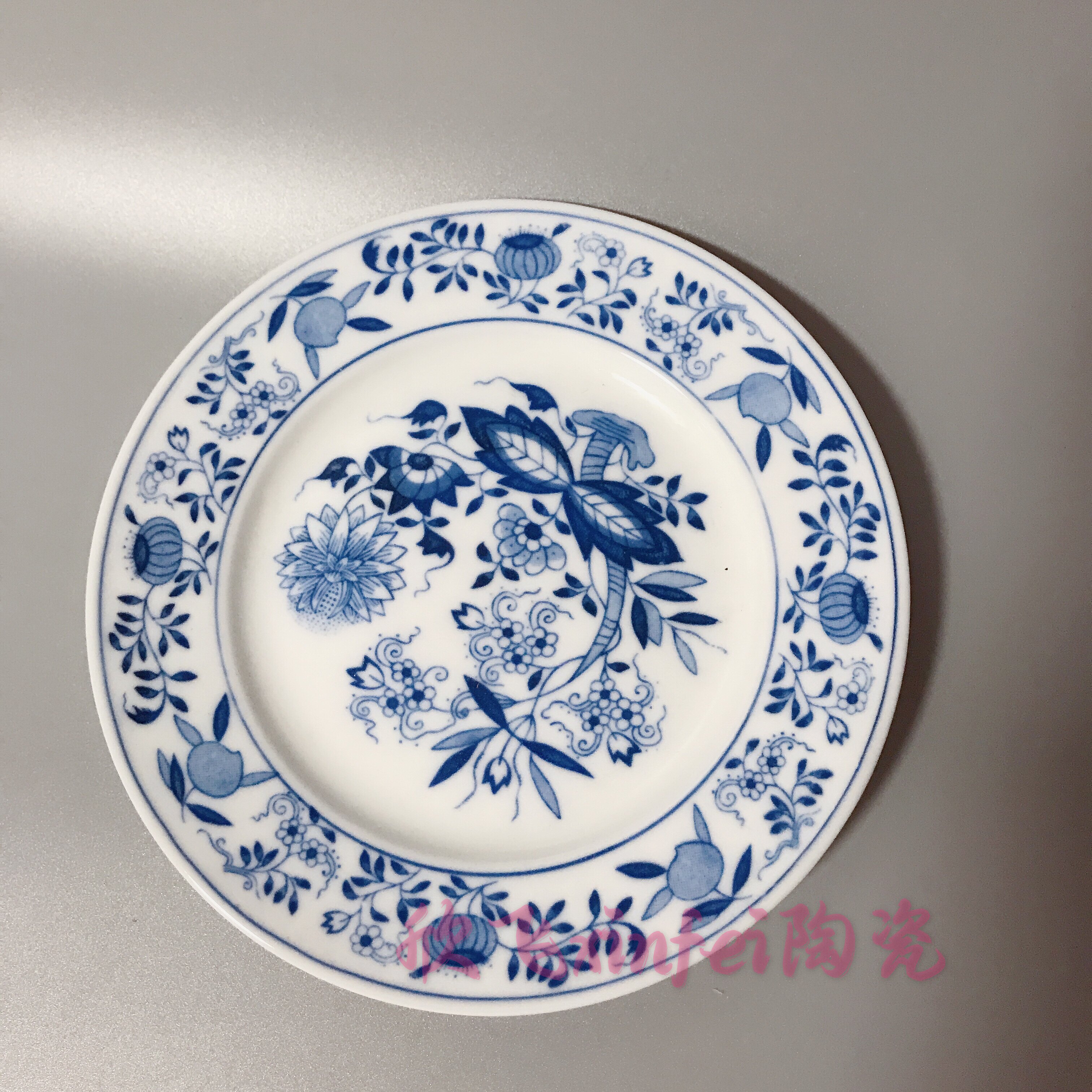 醴陵群力老瓷器丝绸之路梅森盘8寸直径19.3cm