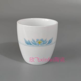 清仓 醴陵群力釉下彩陶瓷春之梦主人杯水杯150毫升喝水杯高温瓷