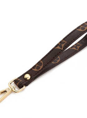 适用Lv洗漱包老花皮手腕带手拿包手提带子手拎配件可替换手包带