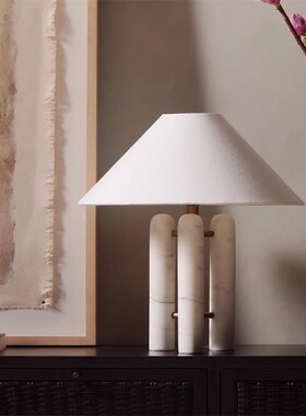 设计师款美式轻奢大理石台灯客厅卧室民宿北欧后现代简约创意台灯