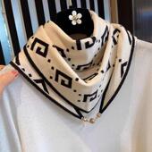 围巾女款 2025新款 冬针织双面磁吸扣多功能百搭保暖护颈高级感围脖