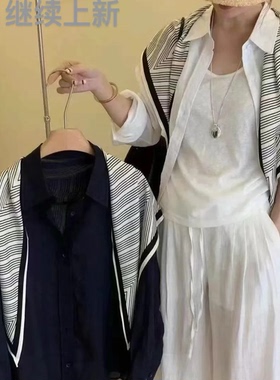 条纹三角丝巾女春夏百搭披肩搭肩