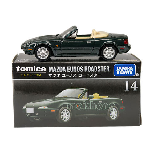 TOMY/多美卡仿真合金小车旗舰版黑盒TP14号马自达尤诺斯敞篷跑车