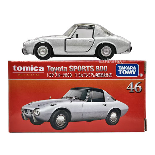 TOMY/多美卡仿真合金车模型玩具黑盒TP46号丰田Sports800老爷车