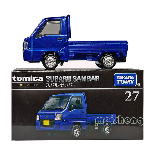 TOMY/多美卡仿真合金车旗舰版黑盒TP27号斯巴鲁平板小货车948469