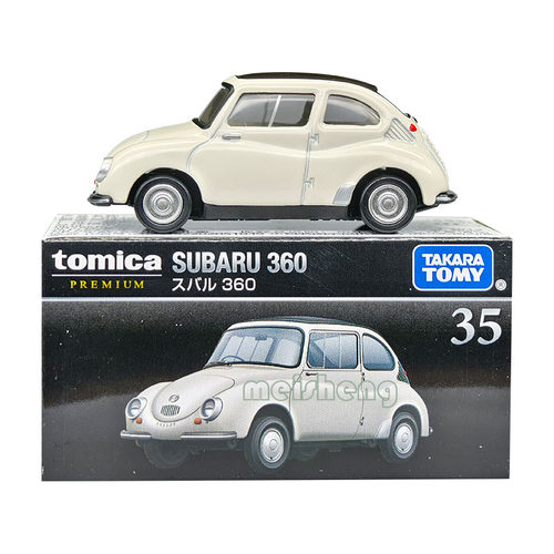 TOMY多美卡仿真合金小汽车旗舰版黑盒TP35号斯巴鲁360迷你6月新品