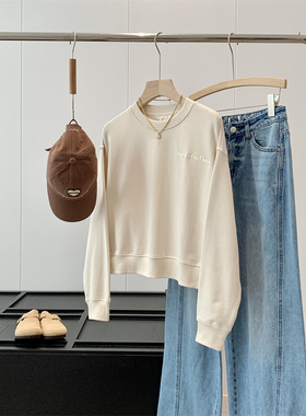 捡漏！淘到门店199棉质刺绣初秋短卫衣S034