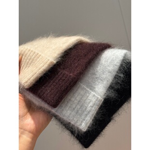 100山羊绒！超值好货！国外商场680+羊绒拉绒针织帽Y376