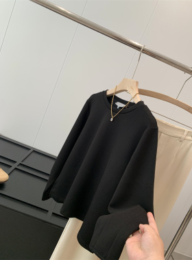 捡漏！淘到国外209+圆领百搭套头衫短外套女上衣简约秋款卫衣R327