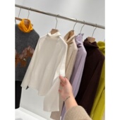 同品质299 无缝一体织 100绵羊毛 叠穿高领亮丝打底Y022