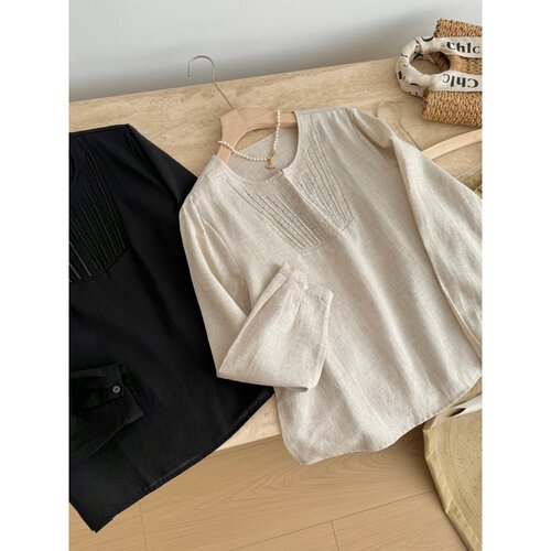 莱赛尔亚麻！精品单！同品质219+重工串珠老钱衬衫U152