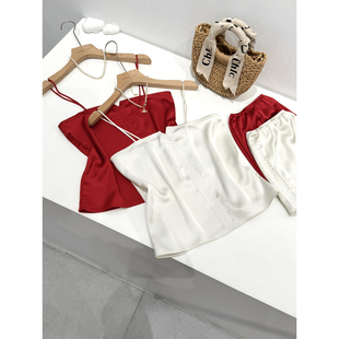 一套省五百多！非平替！国外商场670+缎面吊带睡衣套装Q449