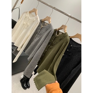 重工钩花针织衫 同品质线下359 T147 100绵羊毛 捡漏