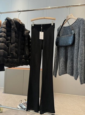 省两百多！几十块！国外商场280+修身微喇裤T196