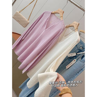 亚麻 针织衫 精品单捡漏 套头V领上衣同品质449 Q934 长袖 桑蚕丝