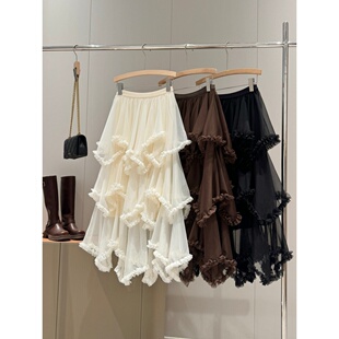 不规则网纱半裙Y569 同品质199 区别普货 捡漏