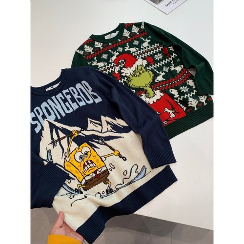 捡漏！淘到门店199儿童提花针织毛衣T687