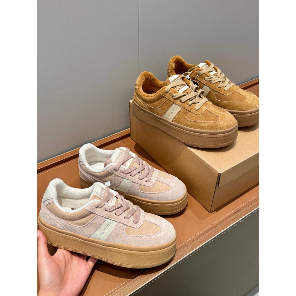 牛反绒皮！捡漏！商场298的冬季加绒板鞋S940