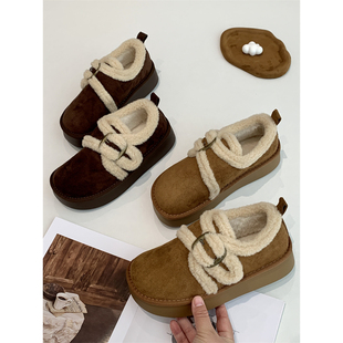 毛毛鞋 加绒雪地靴 S215 淘到门店320 原厂跟单