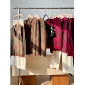 同品质899 精品单 羊毛羊绒拉绒 复古菱格系列毛衣Y544