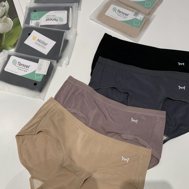 捡漏！桑蚕丝内档！淘到商场25一条的莫代尔内裤 6条一组随机N933