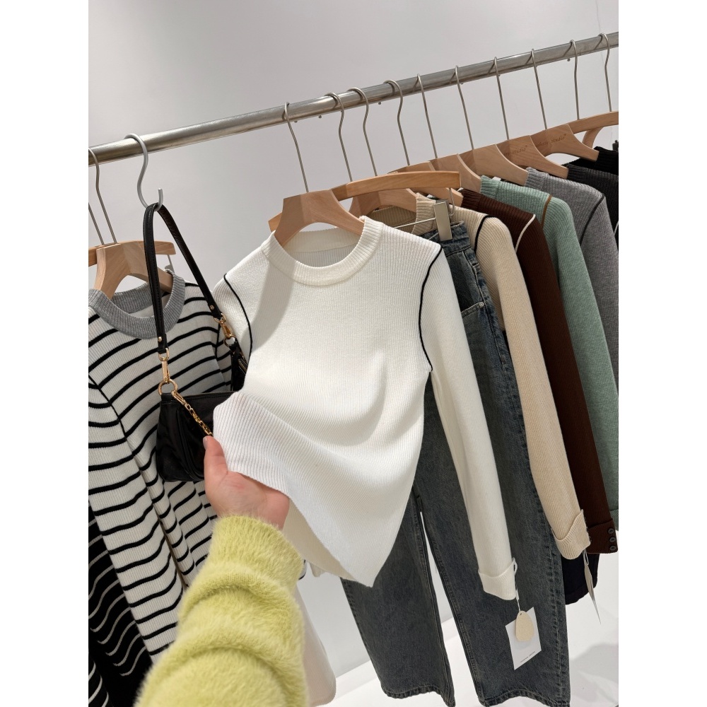 捡漏！含羊毛～同品质189+拼色条纹针织衫T585