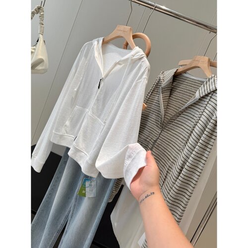 桑蚕丝+棉+亚麻+莱赛尔！精品订单！红人店299+连帽开衫X962