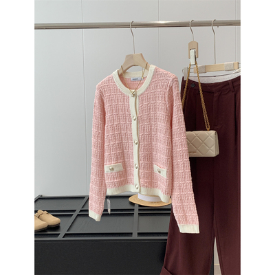 捡漏！淘到国外300+秋冬短外套上衣女轻奢小香风毛针织衫外套R383