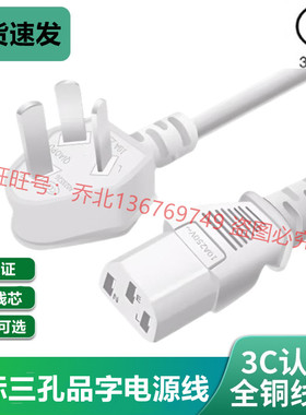 适用追觅清洁扫地机器人S10Plus W10s X10 S20Pro3三孔两头电源线