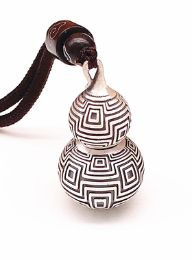 s999古法光面足银空心可打开吊坠