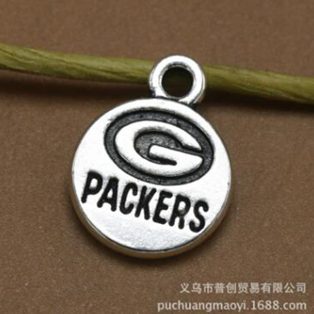 速卖通爆款 diy饰品配件 绿湾包装工队橄榄球队标志吊坠 packers