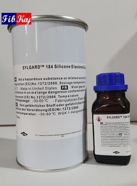 中科院指定道康宁SYLGARD184双组分透明10:1室温热固化高强度PDMS