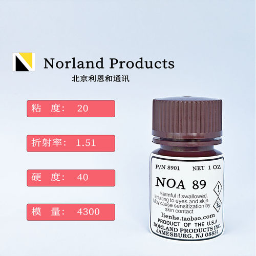 NOA89/H光学UV胶水极低粘度旋涂