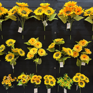 向日葵仿真花摆件客厅干花摆设餐桌花太阳花假花绢花装 饰拍摄道具