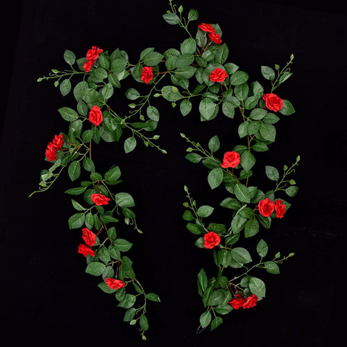 仿真花藤条装饰吊顶玫瑰假花藤蔓